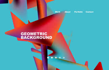 Wall Mural - Broken pieces abstract background. Trendy background for your landing page design, concept of web page design for website and mobile website