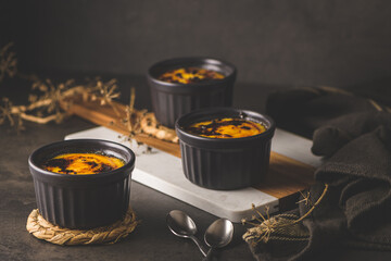 Canvas Print - Bowls with Creme brulee