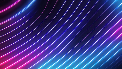Poster - abstract neon purple backgrounds featuring wave-like neon lines. vibrant and dynamic backgrounds are