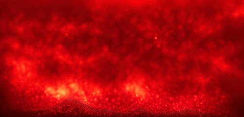 Poster - a vibrant red abstract background featuring swirling particles and a bokeh effect, perfect for addin