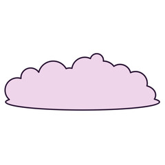 Canvas Print - Cloud vector illustration in line filled design