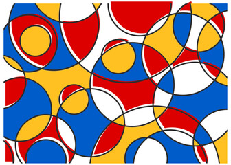 Poster - Abstract background with colorful overlapping circles pattern