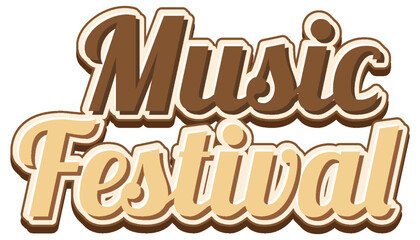 Sticker - Music Festival text for banner or poster design