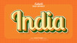 editable text effect - India republic day style theme