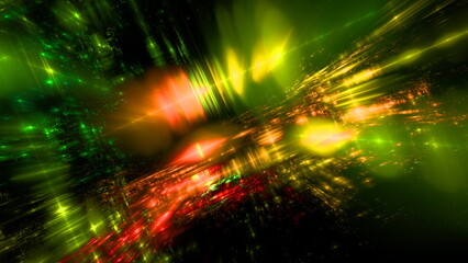 Poster - Digital technologies, cloud computing, digital future, information transfer. Abstract technology big data background concept. Motion of digital data flow. 3d illustration