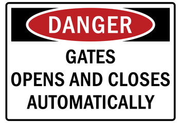 Wall Mural - Gate sign and labels