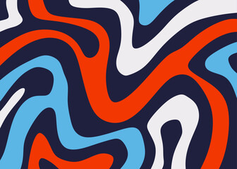 Poster - Abstract background with colorful wavy line pattern