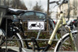 Öffentlicher Abstellplatz für Lastenräder auf einem Bürgersteig in Düsseldorf
