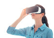 © stokkete - Young woman experiencing virtual reality