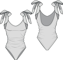 Poster - illustration of a swimsuits, underwear, body design