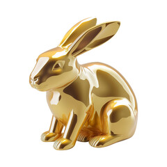 Sticker - gold bunny