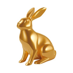 Sticker - gold bunny