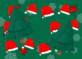 Poster - Christmas Background illustration. Cartoon holiday event poster.