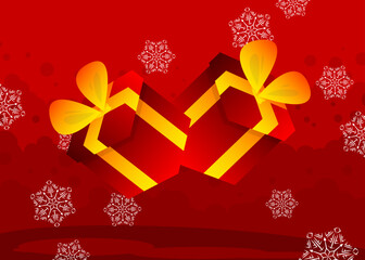 Poster - Christmas Background illustration. Cartoon holiday event poster.