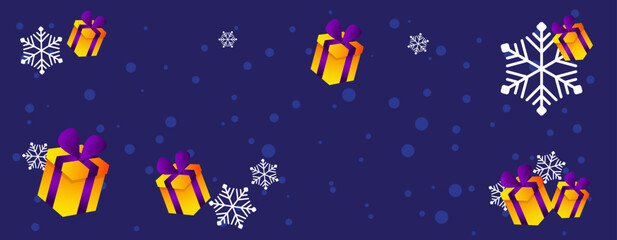 Poster - Christmas Background illustration. Cartoon holiday event poster.