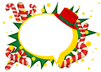 Poster - Christmas Background illustration. Cartoon holiday event poster.