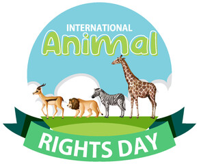 Canvas Print - International Animal Rights Day Banner