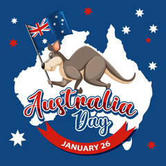 Canvas Print - Happy Australia Day Banner