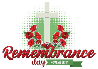 Wall Mural - remembrance day logo design