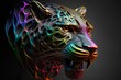 Beautiful and colored animals with glasses, panther