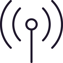 Fototapete - Connection and communication concept. Modern outline sign for web sites, apps, adverts, shops, banners. Editable stroke. Vector line icon of internet connection or wi fi