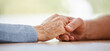 © L Ismail/peopleimages.com - Healthcare, help or people for support holding hands of patient for trust, consulting or cancer news zoom. Friends, family or hand for empathy with comfort, depression wellness or sad funeral advise