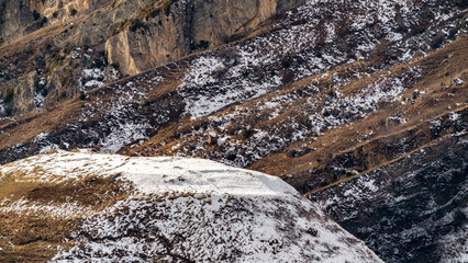 Wall Mural - Snow capped mountains at winter season