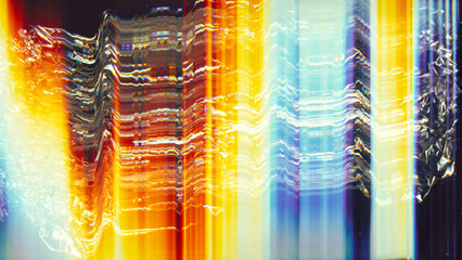 Wall Mural - Distorted screen. Signal error. Multicolor glitch lines pattern