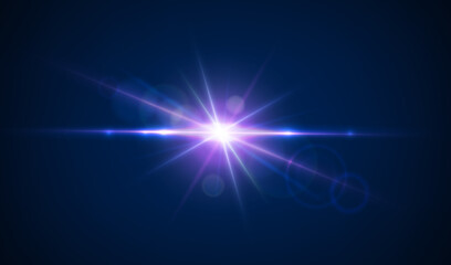 Poster - Abstract prism light reflection, effect fire blast. Vector illustration of bright sparkles, sparkling light effect, bright flash with colorful twinkle. Shining abstract background, cosmic star