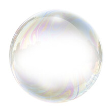 Soap Bubbles Isolated On White