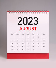 Simple Desk Calendar 2023 - August