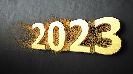 Wall Mural - 2023 Golden Numbers