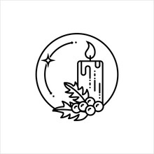 Christmas Candle Icon M_2212002