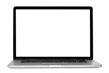 modern laptop computer isolated on the white background