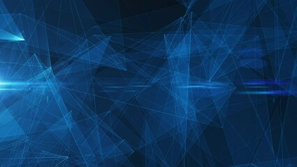 Wall Mural - Mirror background animation, Futuristic mysterious flowing digital particles wave de-focus virtual reality abstract cyber space environment background.