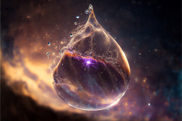 Wall Mural - drop in space