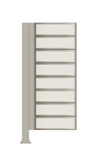 Poster - ADVERTISING TOTEM FOR MALL AND SHOPPING CENTER, 3D RENDERING OF TOTEM ON WHITE, PNG TRANSPARENT BACKGROUND