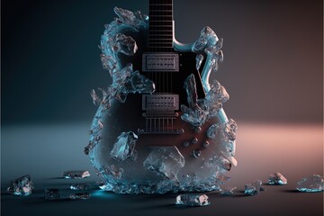 Digital illustration about guitar.