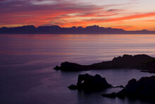 Sunset Over The Baja Peninsula, Seen From Catalina Island.