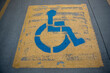 © Designpics - Paint chipping off of a handicapped parking spot; Lincoln, Nebraska, United States of America