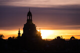 Fototapeta Big Ben - Sunset Frauenkirche Dresden