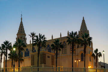 amanecer iglesia virgen de regla, chipiona