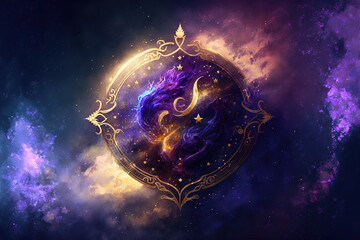 Wall Mural - mystical abstract background. space illustration. generative ai