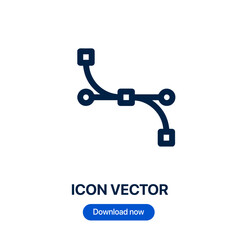 Poster - Anchor point icon vector. Linear style sign for mobile concept and web design. Anchor point  symbol illustration. Pixel vector graphics - Vector.