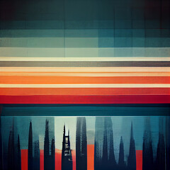 Poster - background with colorful lines