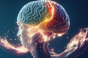 Aufkleber - human brain anatomy