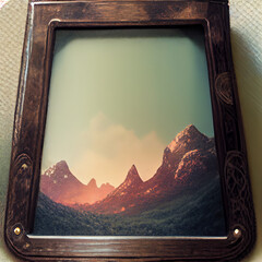 Aufkleber - photo frame on the wall