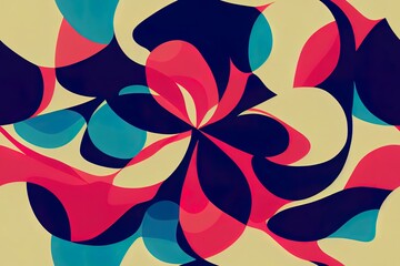 Wall Mural - Vibrant, without breaks, design. Bristly appearance. Generative AI