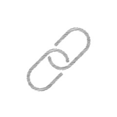 Aufkleber - Link white sketch vector icon. Link icon vector for web, computer and mobile app