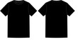 © Soyboibeno - Blank Black T-shirt Design Vector Transparent Template, Front and Back View